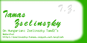 tamas zselinszky business card